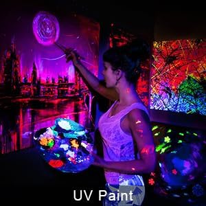 Black Light Bar 10W 1ft LED Blacklight for Fluorescent Tapestry Poster Body Paint Glow Party UV Strip Lights for Cabinet and Display Magnetic (2 Pack)